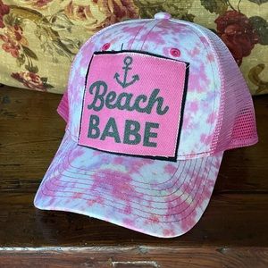 Hot pink trucker hat